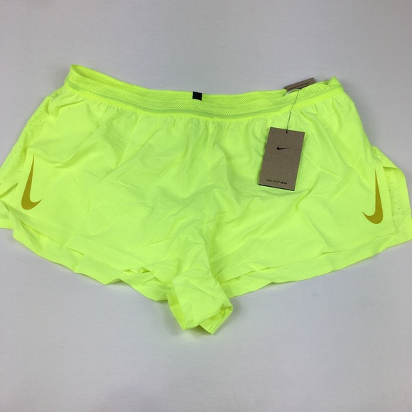 Nike Shorts Nike Aeroswift 2 Running Racing Shorts Volt Green Mens